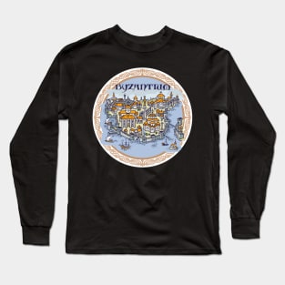 Constantinople, Byzantium city hand draw medieval illustration Long Sleeve T-Shirt